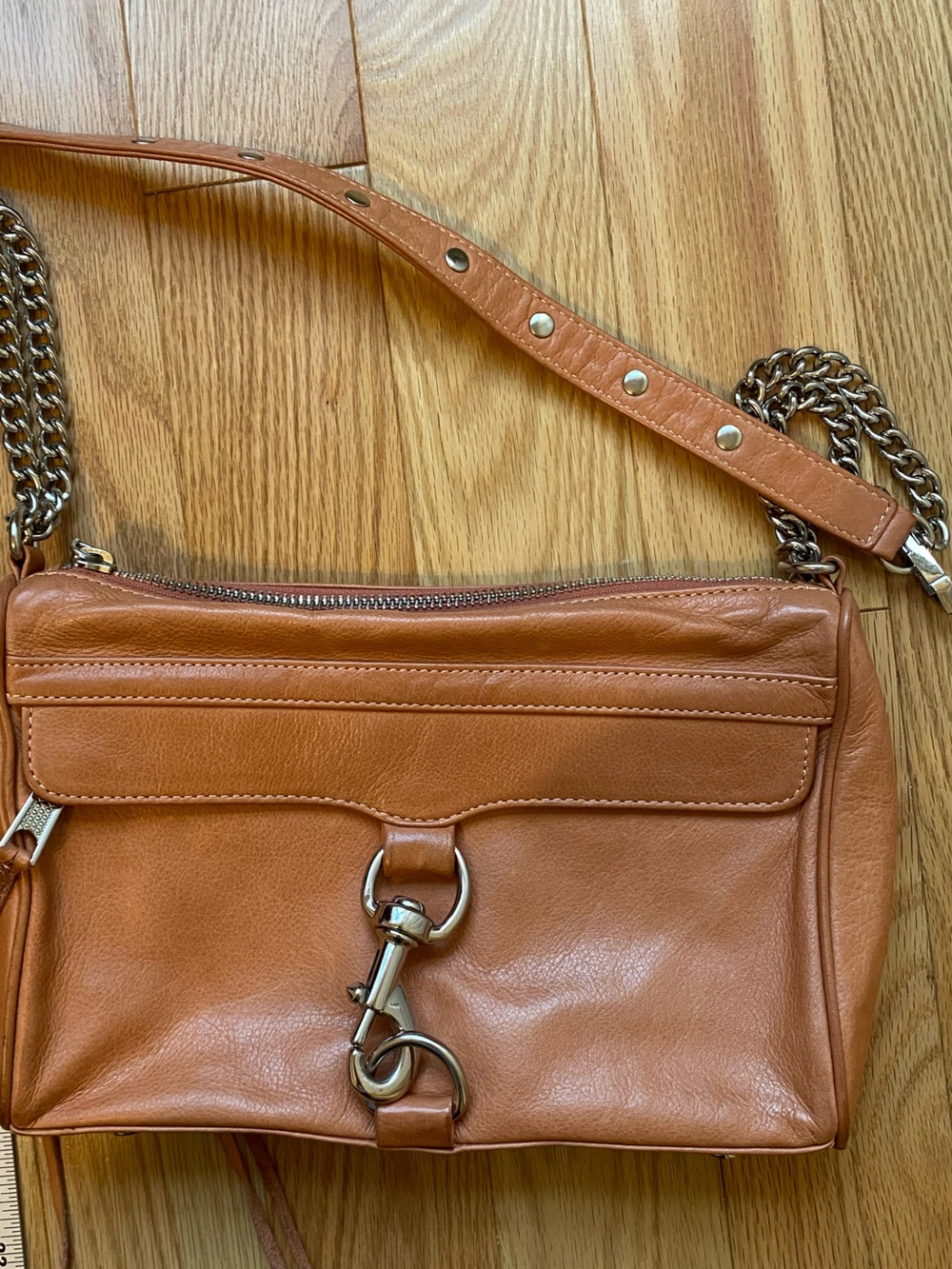 Rebecca Minkoff Tan Leather Shoulder Bag with Chain Strap - Picture 12 of 12
